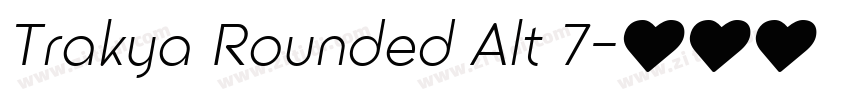 Trakya Rounded Alt 7字体转换